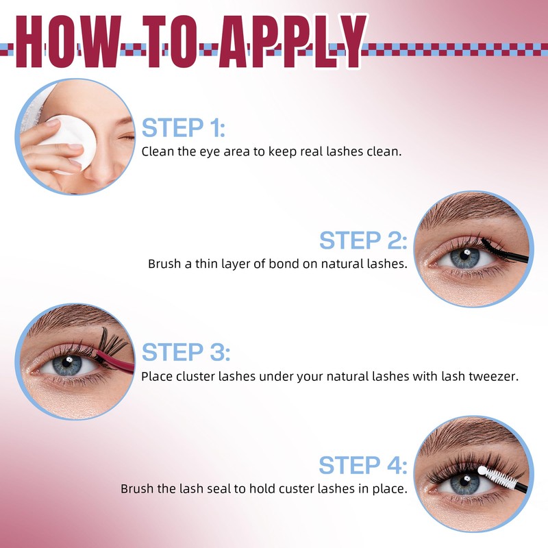 Mayhug Eyelash Extensions, 30 + 40D Individual Eyelashes, 320 Pieces,