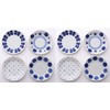 Marukyama Pottery Mino Ware Blue Touch Rim Small Plate (4