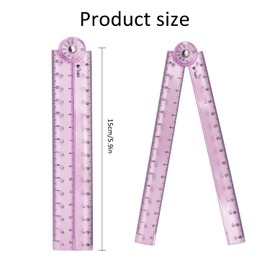 Folding Ruler, 30cm Foldable Ruler 15cm Clear Ruler Stationery Ruler Transparent Straight Ruler Shatterproof Geometric Ruler Flexible Plastic Ruler for Kids Students School Office Y7CSZDC