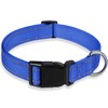 Reflective Dog Collar with Buckle Adjustable Safety Nylon Collars for
