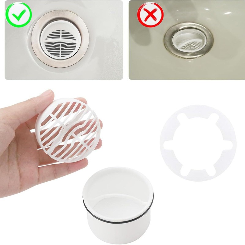 Jidyllic Hair Strainer for Shower Drain Set,Compatible with Drain set