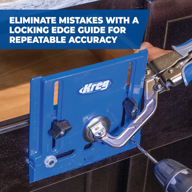 Kreg Cabinet Hardware Jig - Portable Straight Hole Drilling -