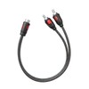 Rockrix 1Ft Rca 1 Female To 2 Male Audio Speaker