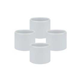 Sgphrzlt 4 PCS Metal Light Shade Ring, Light Socket Shade Collar Ring for Medium-Base Ceramic Sockets, Lock E26 E27 Ceramic/Porcelain Socket with Thread Diameter 1-1/2 Inches, White