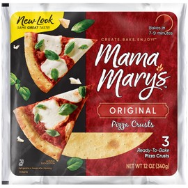 Mama Mary's 7" Original Ready to Bake Pizza Crusts, 3 Count (Pack of 6)