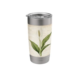 Peace Lily Vintage Scientific Illustration Plant Stainless Steel Insulated Tumbler