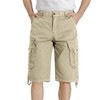 DGWZ Mens Elastic Waist Cargo Shorts Zipper Pocket Relaxed fit