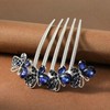 LOHGOU 2 Pcs Rhinestones Butterfly Hair Side Combs Bride Crystal