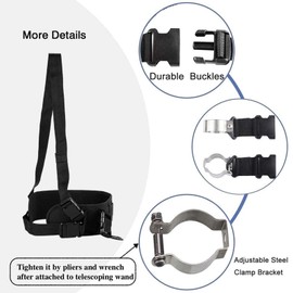Pressure Washer Sling Strap Belt，Adjustable Telescoping Wand Support Belt for Pressure Washer，Reduce Strain & Fatigue During Washing，Works with General Pump, BE, MTM & Others