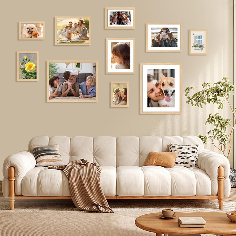 FIXSMITH 4x6 Picture Frame Set of 4, 4x6 Photo Frames