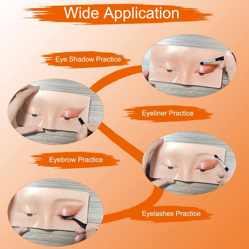 3D Reusable Makeup Mannequin - Practice Face Board with Eyeshadow