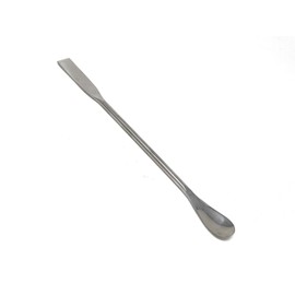 A2Z-DE001 Stainless Steel Double Ended Micro Lab Spatula Sampler, Square & Flat Spoon End, 7" Length