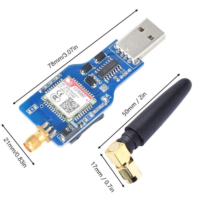 Serial Module, Four-Frequency GSM/GPRS SIM800C USB to GSM Serial Module,
