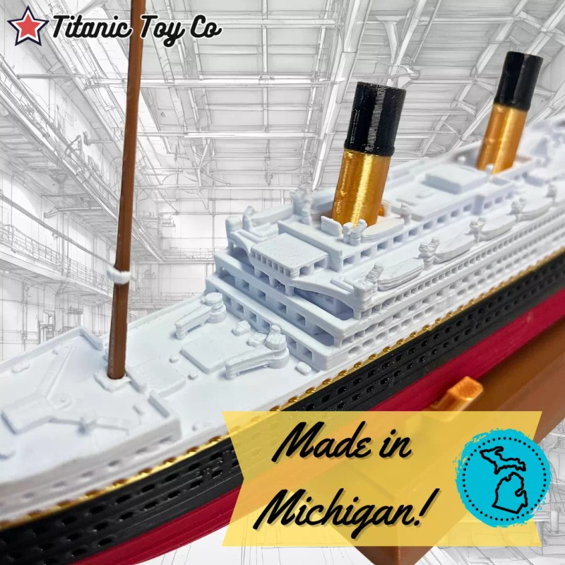 12” RMS Titanic Model With Removable Stand, Titanic Toys For