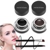 2Pcs Waterproof Eyebrow & Eyeliner Gel - 2 Colors, Long-Lasting