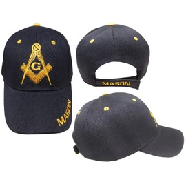 KYS Dozen Pack Wholesale ''Mason' Masonic Baseball Hats Caps (Black)
