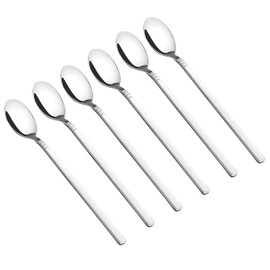 Fiazony Stainless Steel Long Handle Ice Cream Spoon, Set of 16
