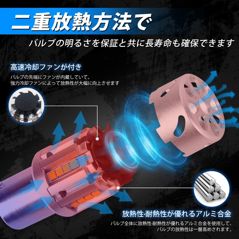 OPPLIGHT S25 Different Pin Angle LED Turn Signal, HyperFlash Protection,