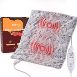 Bearhug New Electric Heating Pad Warm Heated Pad 17"x33" XXL Double-Sided Faux Fur Heat Pad 6 Temp Settings, 2H Auto-Off, Ultra-Soft Heating Pad for Aching Muscles Joints, Ideal Gift