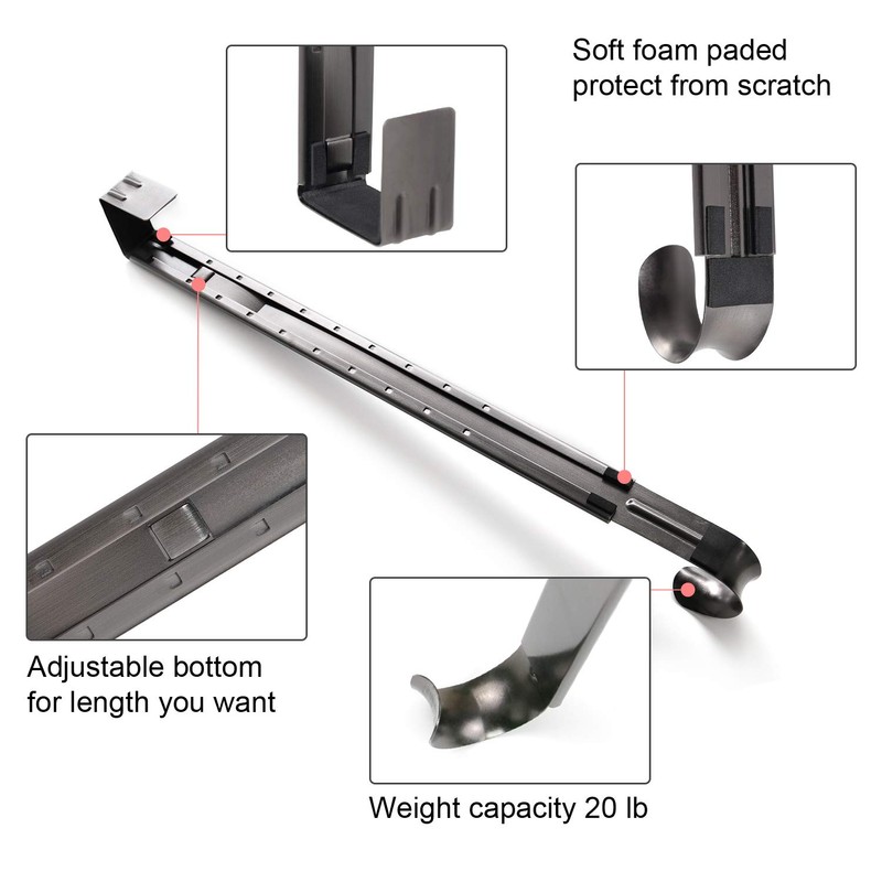 Myfolrena Adjustable Wreath Hanger from 15"-24", Metal Wreath Hook for