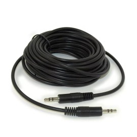 My Cable Mart 25ft 3.5mm Mini-Stereo TRS Male to Male Speaker/Audio Cable  Black