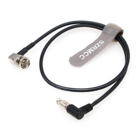 SZRMCC 12G SDI BNC Cable UHD 4K Micro BNC to Standard BNC Male Right Angle 75 Ohm High Density Video Coaxial Cable for Blackmagic Video Assist 5" Monitor (45cm)