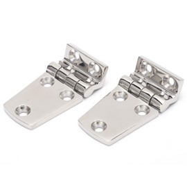 2Pcs Boat Hinges Stainless Steel Ship Door Durable Polishing AntiRust Doorhinges for Cabinet Boat