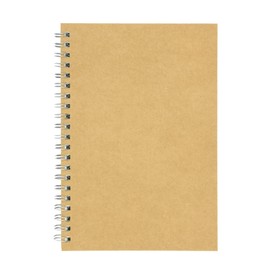 Soft Cover Spiral Notebook Journal, Coofficer Blank Sketch Book Pad, Wirebound Memo Notepads Diary Notebook Planner with Unlined Paper, 100 Pages/ 50 Sheets, 7.5"x 5.1" (Brown)