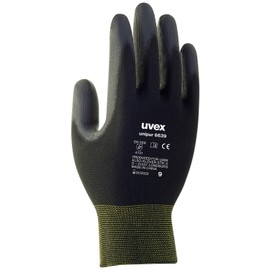 10 Pairs of Uvex Unipur 6639 Protective Work Gloves with PU Coating against Mechanical Risks EN 388