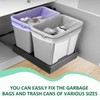 Pack of 6 rubbish bin fastening straps and 6 pieces