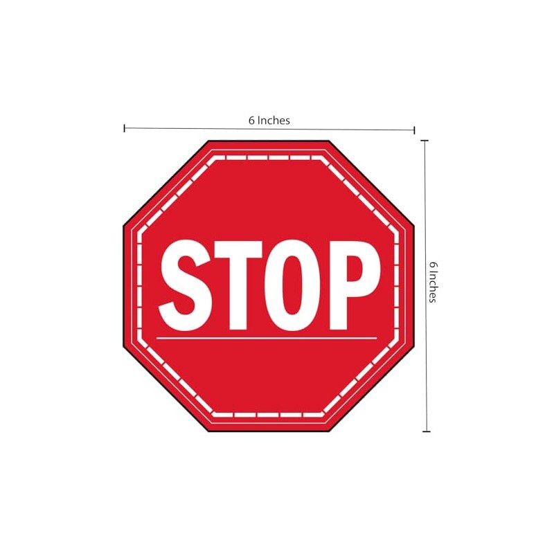 Stop Sign Stiker Decal for Office & Business Walls, Doors,