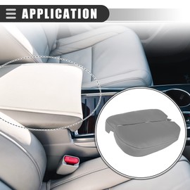 Motoforti Car Armrest Cover Pad, Center Console Cover, for Acura MDX 2007-2013, Microfiber Leather, Gray, 1 Pair