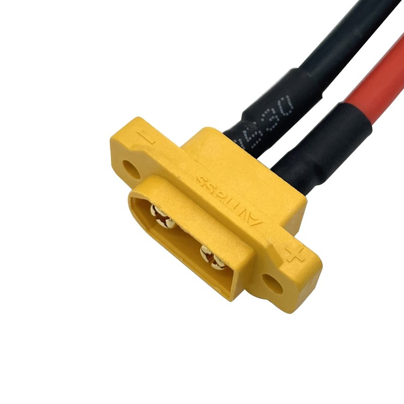 2Pcs Amass XT60E-M Plug Male Battery Connector Mountable Pigtail Cable,XT60
