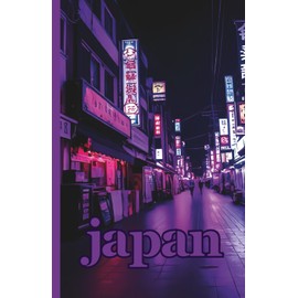 Carnet de voyage JAPON : illustrations style néon couleurs éclatantes I Idée cadeau I Journal au format 14x22cm à emporter partout avec vous - 60 pages à points recto-verso - Papier blanc matte