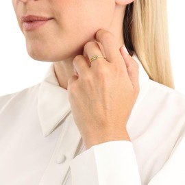 Amor 2037452 Women's Ring with Synthetic Zirconia White Comes in Jewellery Gift Box, 54 (17.2), Gold 375/9ct, Synthetic zirconia.