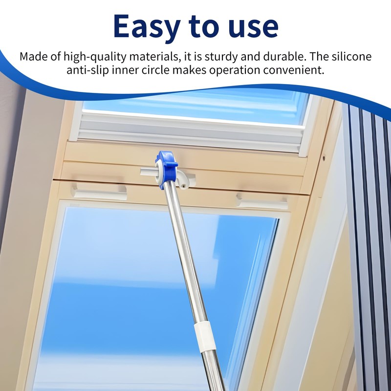 Window Handle Extension with Stick Hooks for Roof Windows, Window