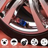 MEAJOO 4PCS Crown Bling Tire Stem Valve Caps, Crystal Diamond