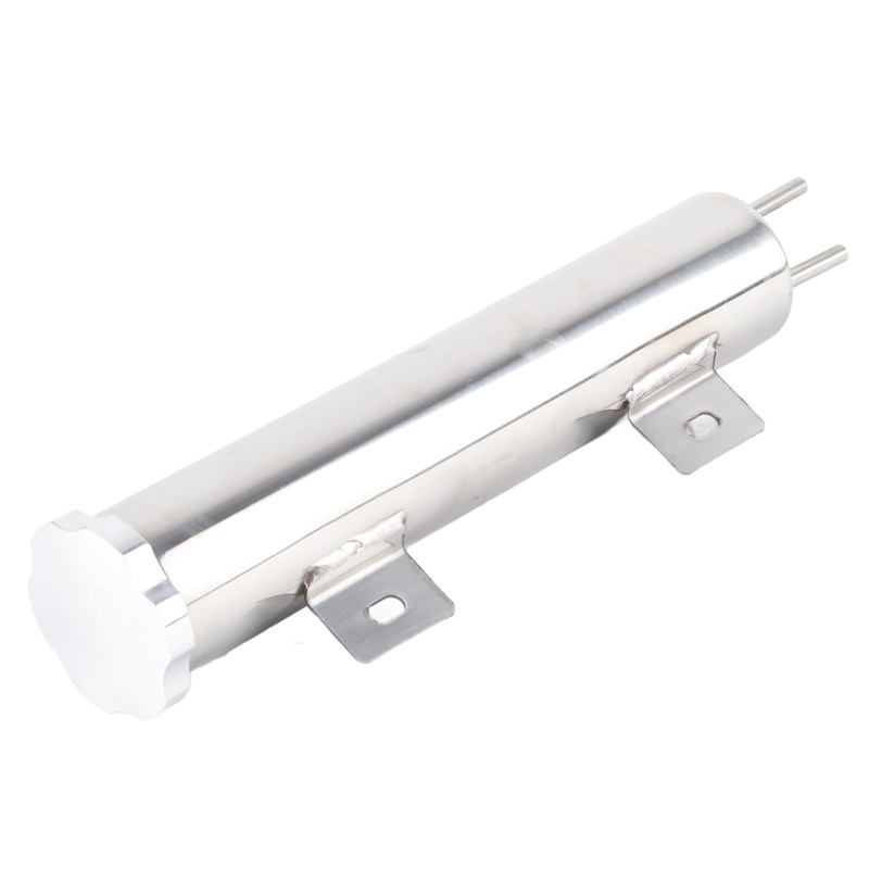 32oz Radiator Overflow Tank Bottle Polished Stainless Steel Coolant Catch