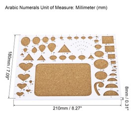 PATIKIL Paper Quilling Template Board 8x7 Inch, Mould Crimper Tool for Paper Strips DIY Art Crafts, White