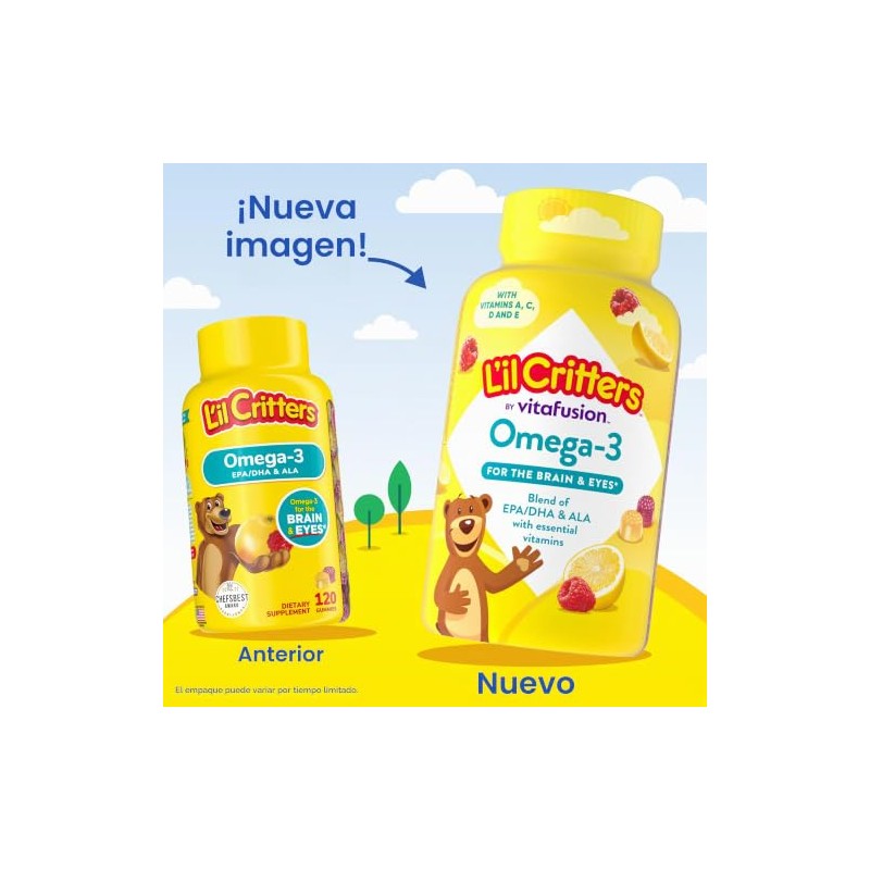 L'il Critters Omega-3 Gummy Fish with DHA, 120-Count Bottles