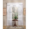 Today's Curtain Emelia Original Voile Panel 63", White, 60"W x