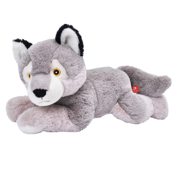 Wild Republic EcoKins Wolf Stuffed Animal 12 inch, Eco Friendly Gifts for Kids, Plush Toy, Handcrafted Using 16 Recycled Plastic Water Bottles