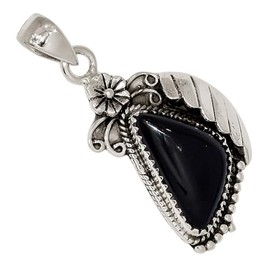 Xtremegems Southwest - Black Onyx - Brazil 925 Sterling Silver Pendant Jewelry ALLP-26203