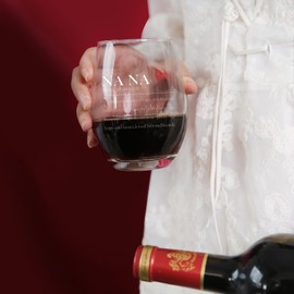 Jogskeor Nana Definition - Copa de vino de 15 onzas, regalo del día de la madre para Nana Grandma, Bithday, regalos de Navidad
