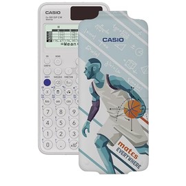 Casio FX-991SP CW - Illustrated Scientific Calculator with Basketball Player, Recommended for Spanish and Portuguese CV, 5 Languages, Over 560 Functions, Solar, White