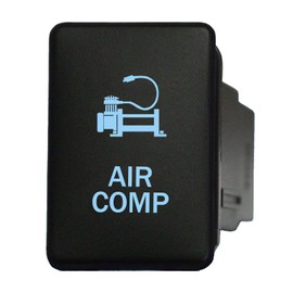 12V 3A ON-Off Push Switch 901NB Laser Etched AIR COMP Dual LEDs in Light Blue for Toyota Hilux Landcruiser Prado RAV4 & Suzuki and More