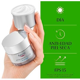 Eucerin Refill Crema anti edad Hyaluron-Filler Crema de Da FPS15 (50 ml) con cido hialurnico que ayuda a reducir lneas de expresin