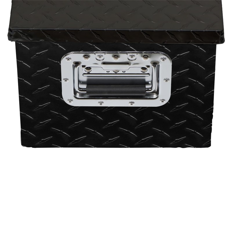 munirater 20 Inch Heavy Duty Black Aluminum Plate Tool Box