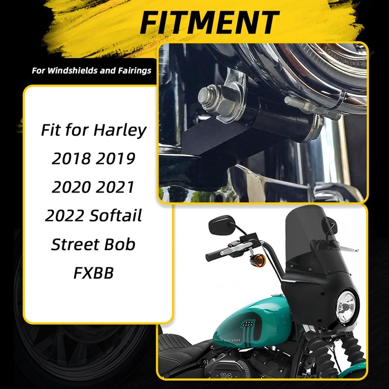 VINTGMT Headlight Extension Block for Harley 2018 2019 2020 2021