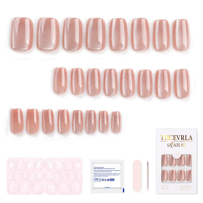 THCEVRLA Nail Tips - Pink Ballet Handmade Nail Tips, Shorts,